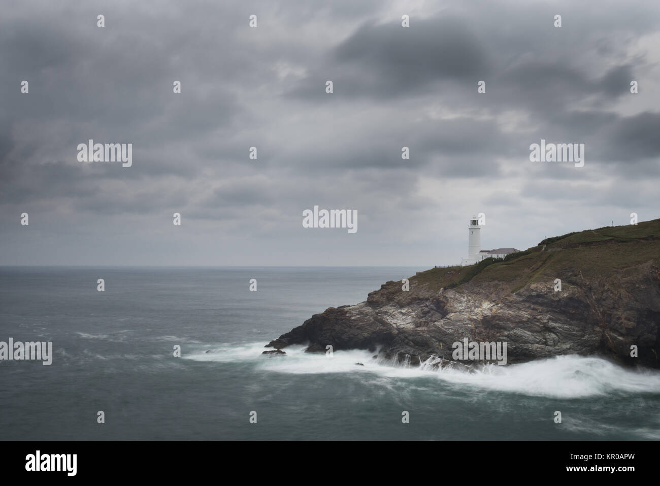 Trevose Head Lighthouse Cornwall Banque D'Images