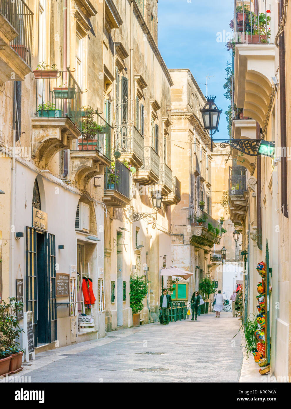 Vue panoramique à Lecce, Pouilles, Italie du sud. Banque D'Images