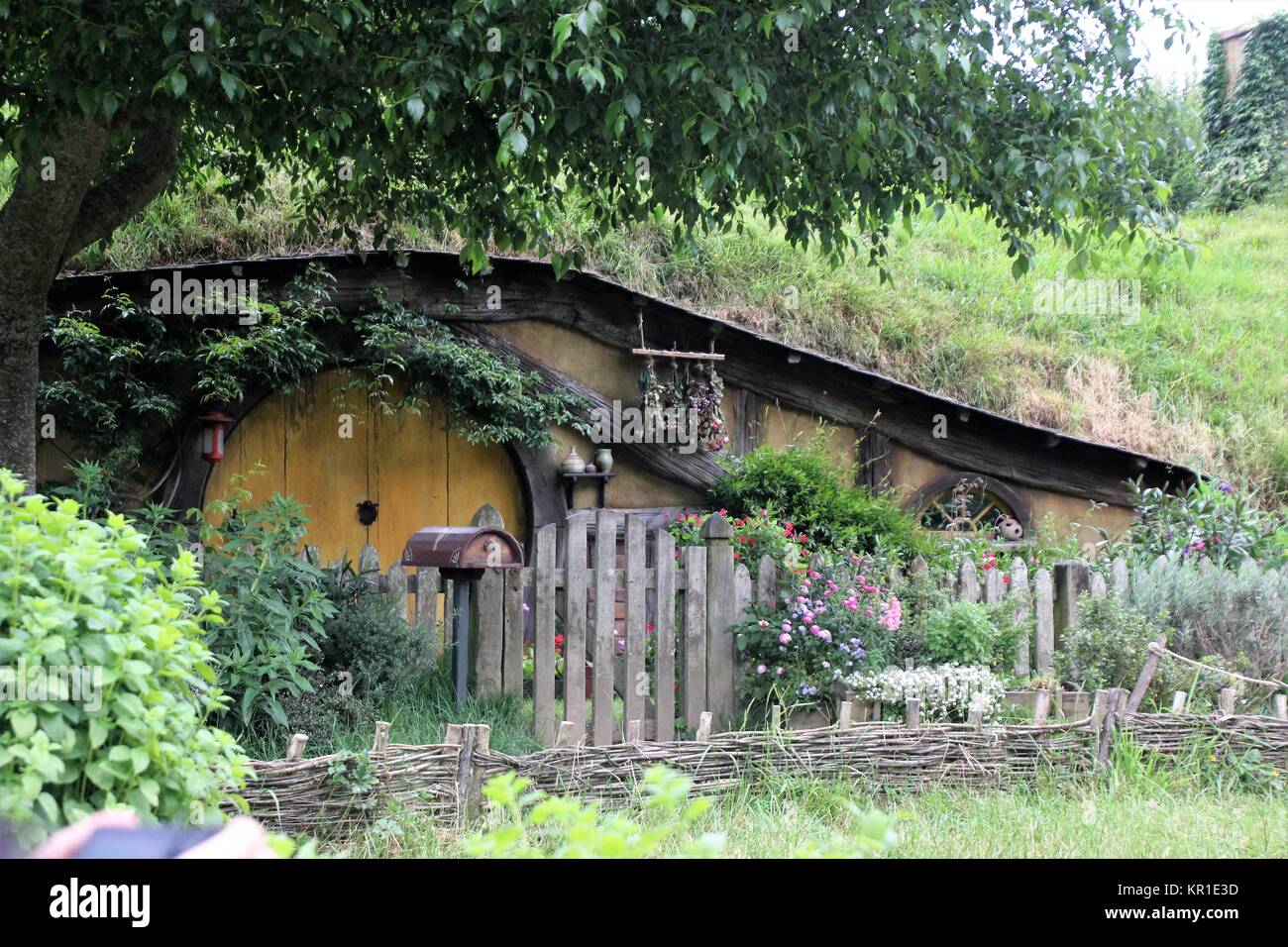 Maison de Hobbit à Hobbiton Banque D'Images