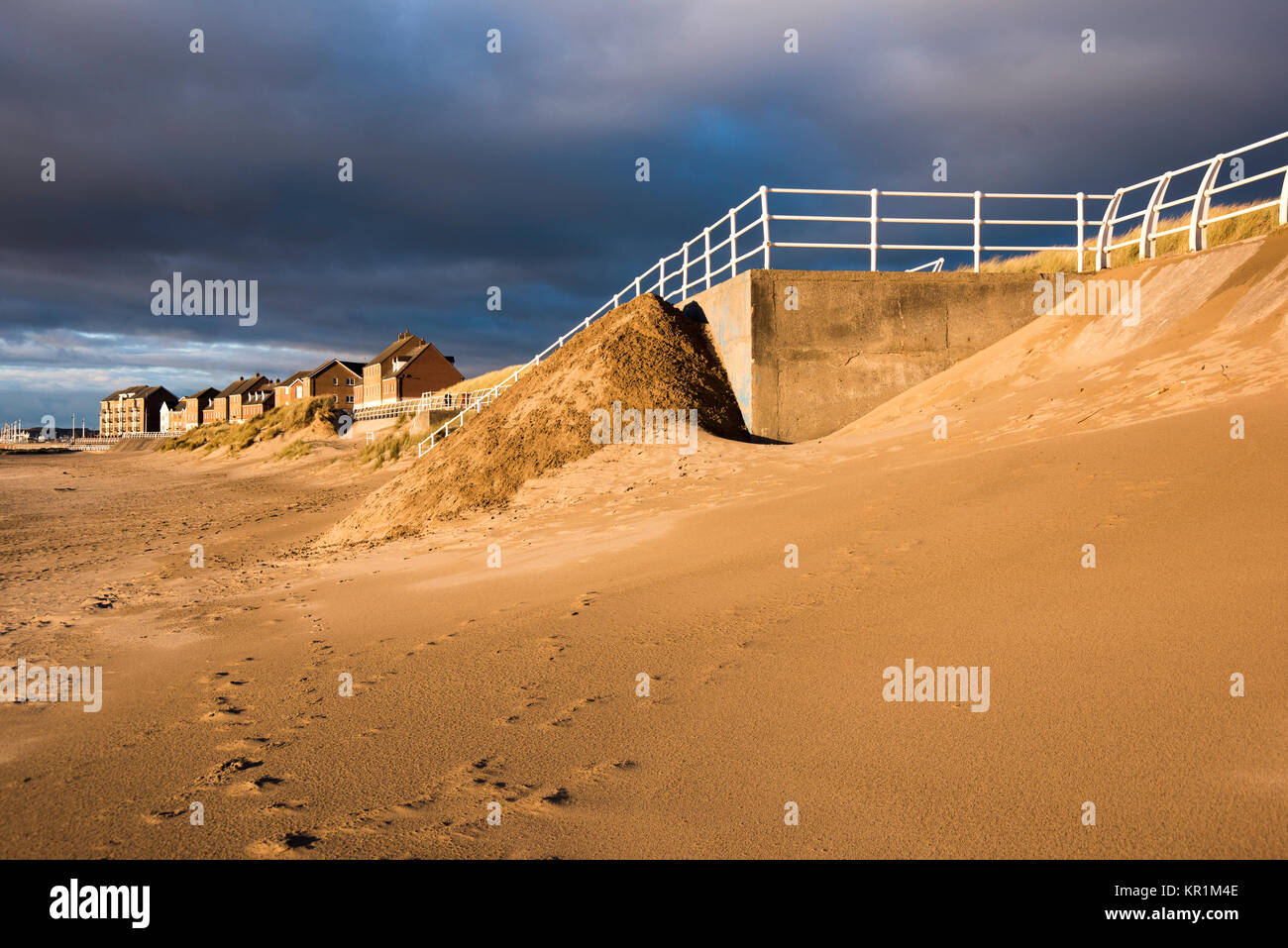 Et Baglan Bay Sands d'Aberavon, West Glamorgan, Pays de Galles, Royaume-Uni. Banque D'Images