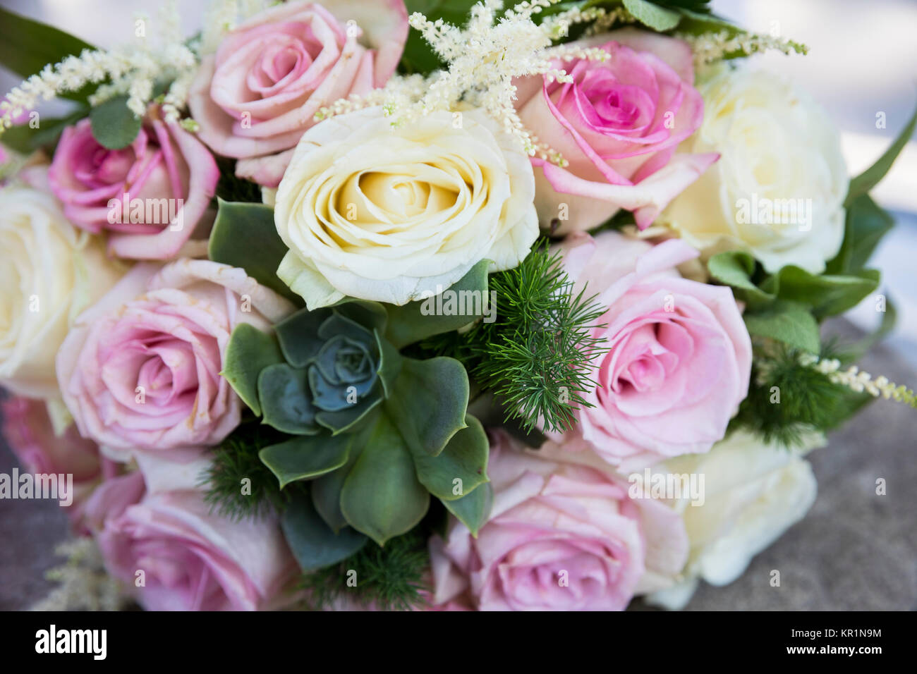Fleurs bouquet de roses mariage Banque D'Images