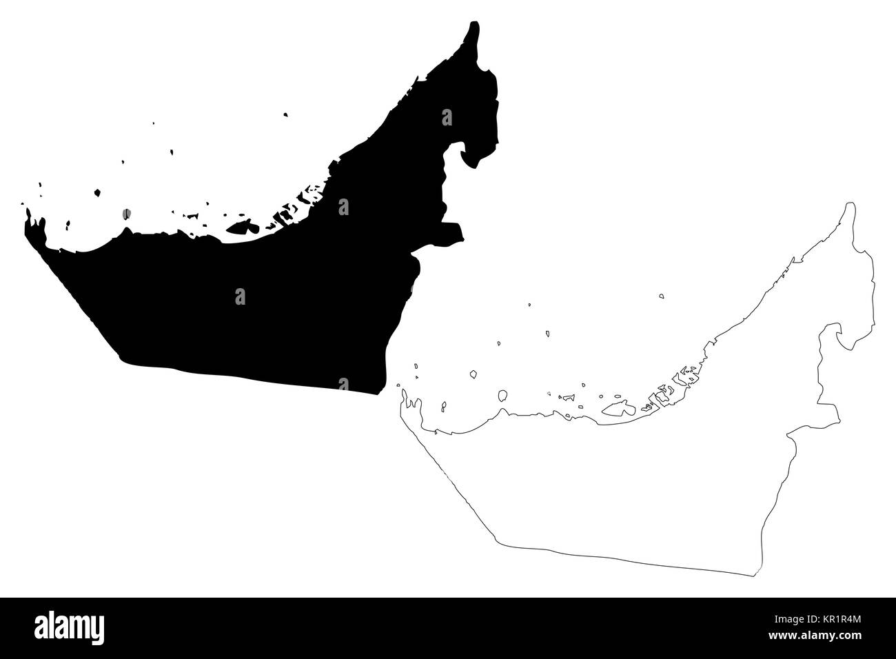 Emirats Arabes Unis site vector illustration, croquis gribouillis d'eau Illustration de Vecteur