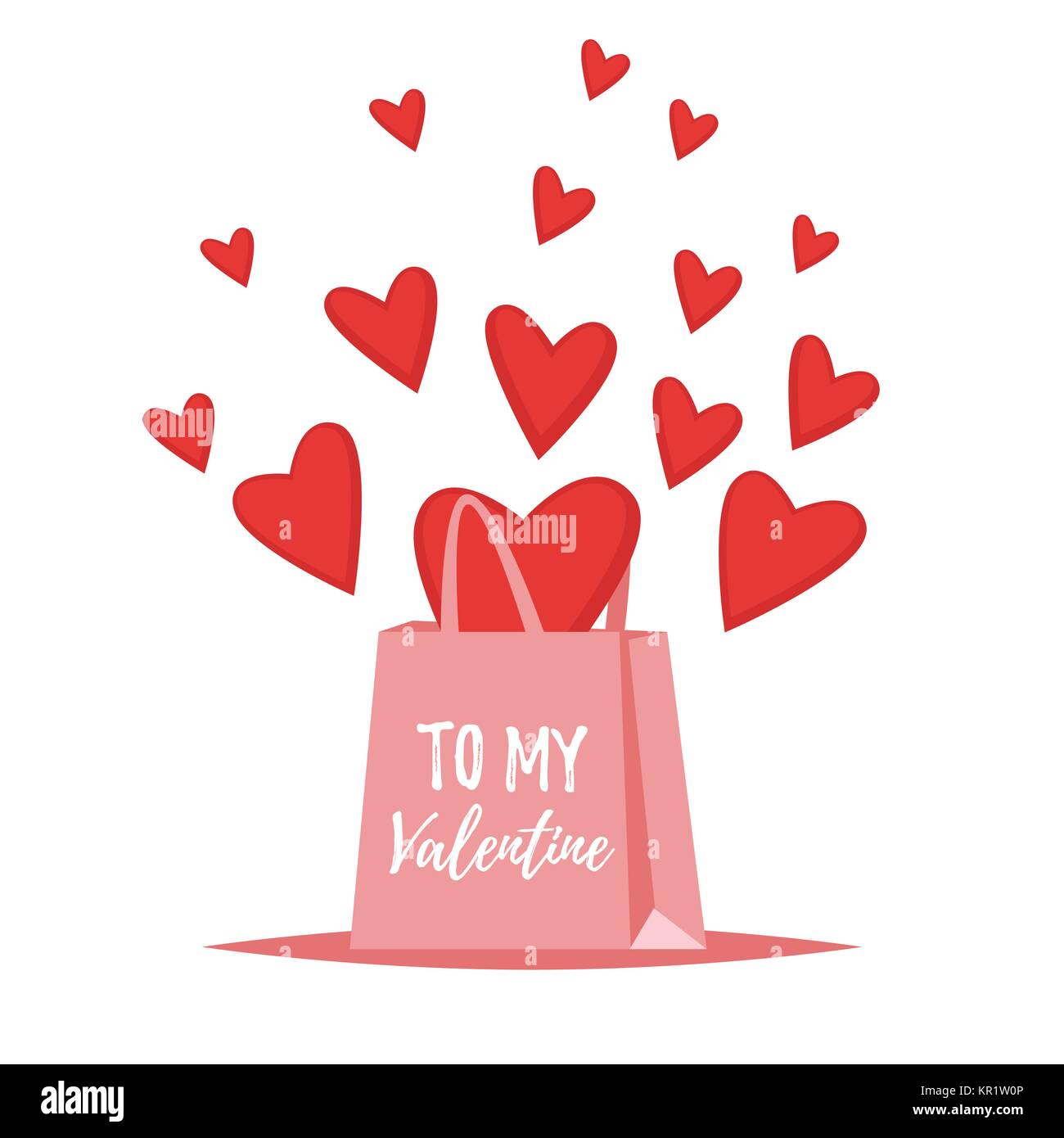Saint Valentin cadeau romantique Illustration de Vecteur