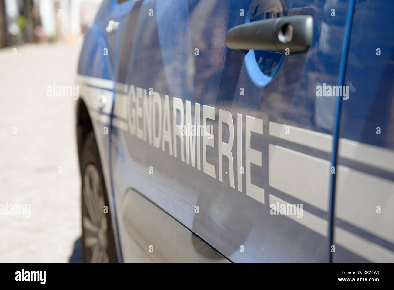 Voiture de police français Banque D'Images