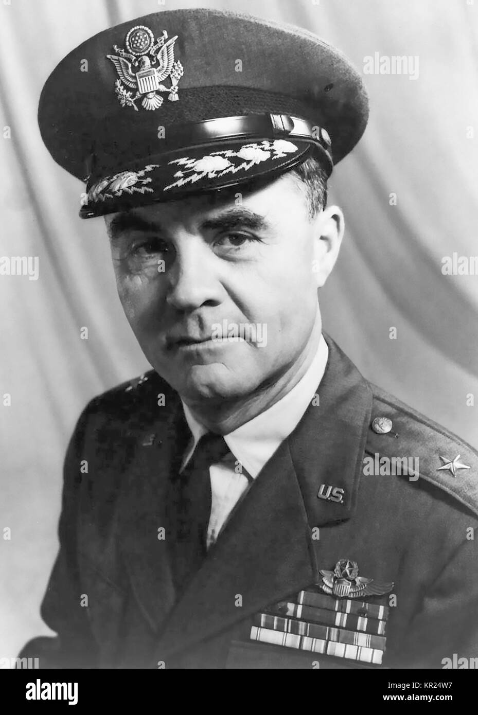 PAUL TIBBETS (1915-2007) comme un brigadier-général de l'USAF. Il pilote l'Enola Gay qui a diminué de Little Boy, la première bombe atomique sur Hiroshima, pn 6 Août 1945 Banque D'Images