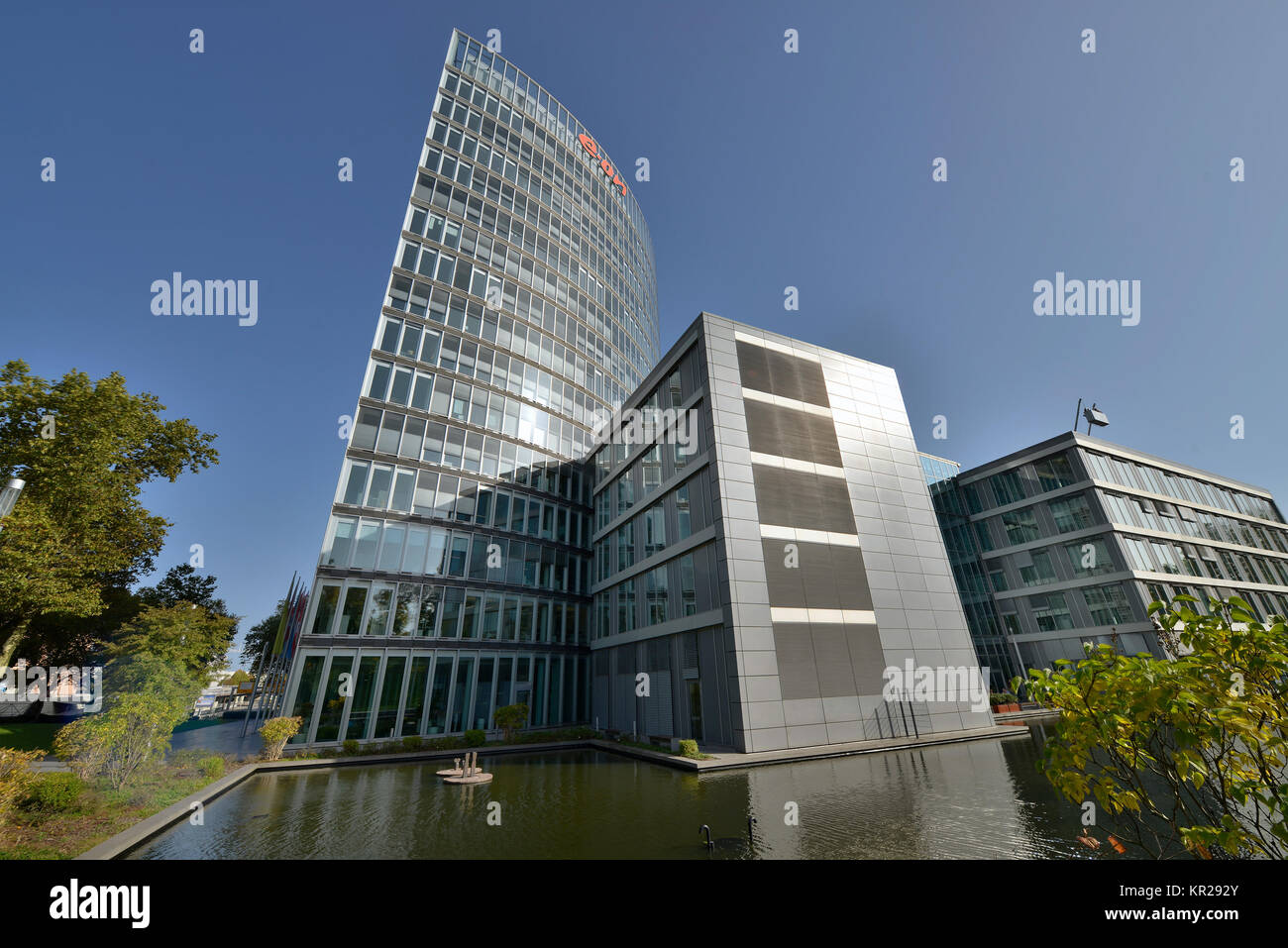 E.ON siège social, place de Bruxelles, de l'alimentation, en Rhénanie du Nord-Westphalie, Allemagne, E.ON, Hauptverwaltung Bruesseler Platz, Essen, Nordrhein-Westfalen, Deutschla Banque D'Images