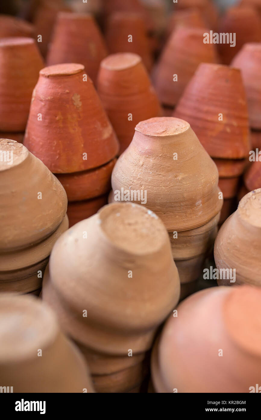 L'argile naturelle pour tasses à thé thé chai indien à Kolkata, Inde Banque D'Images