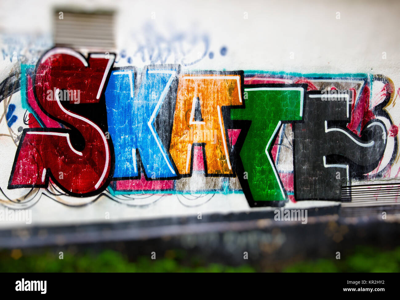 Skate graffiti wall Photo Stock - Alamy