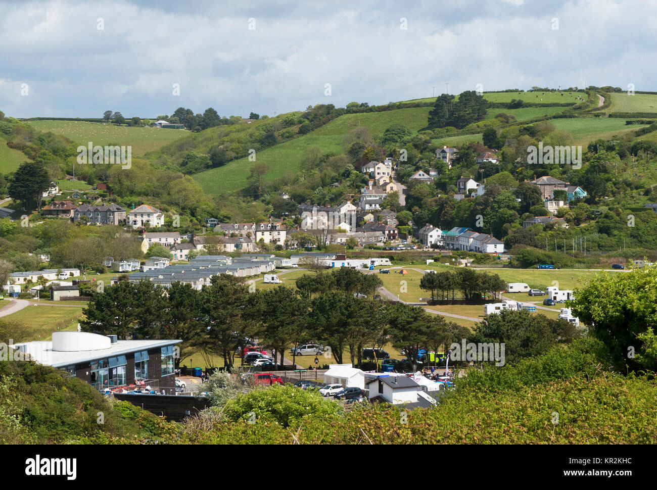 Le village de pentewan à Cornwall, Angleterre, Grande-Bretagne, Royaume-Uni. Banque D'Images Le village de pentewan à Cornwall, Angleterre, Grande-Bretagne, Royaume-Uni. Banque D'Images