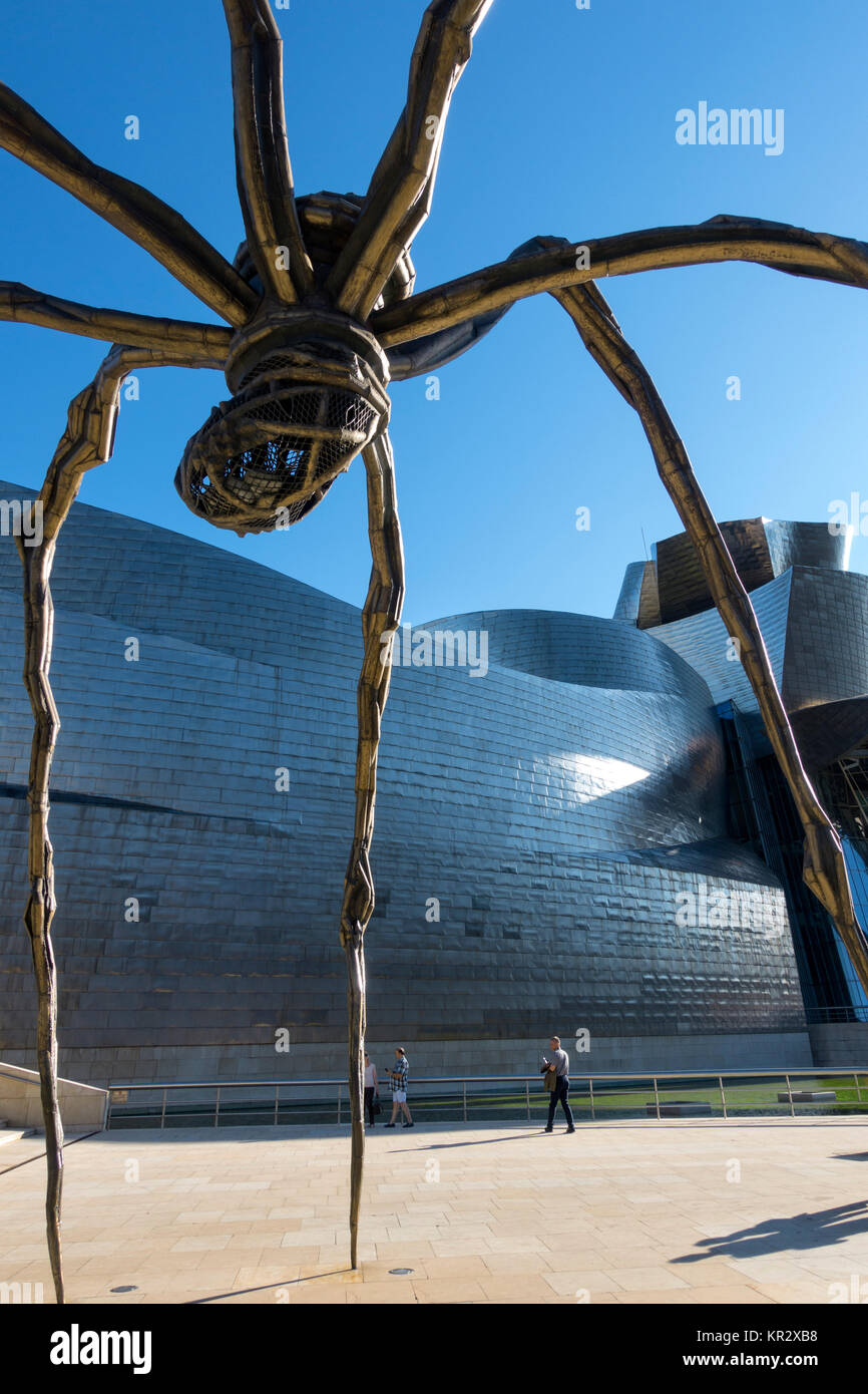 Sculpture d'araignée géante.titre: Maman (mère).artiste: Louise Borgeois (1911-2010).Musée Guggenheim.Bilbao.Espagne Banque D'Images