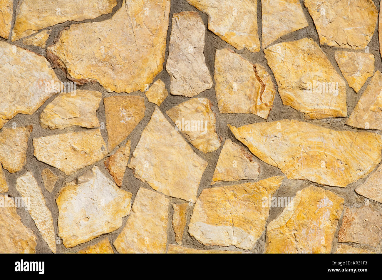 Travail sur le mur de pierre, ashlaring Banque D'Images