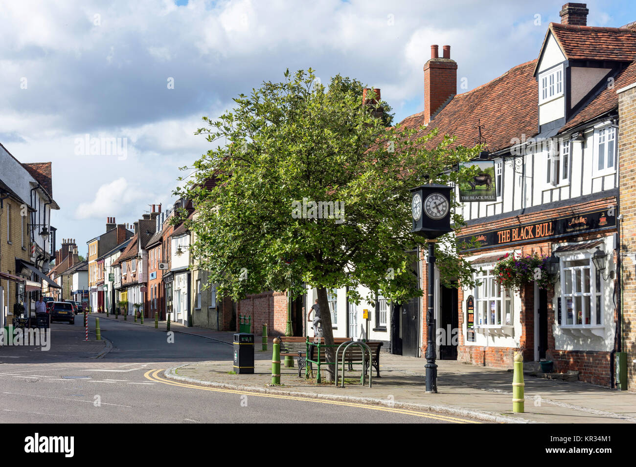 High Street, Buntingford, Hertfordshire, Angleterre, Royaume-Uni Banque D'Images