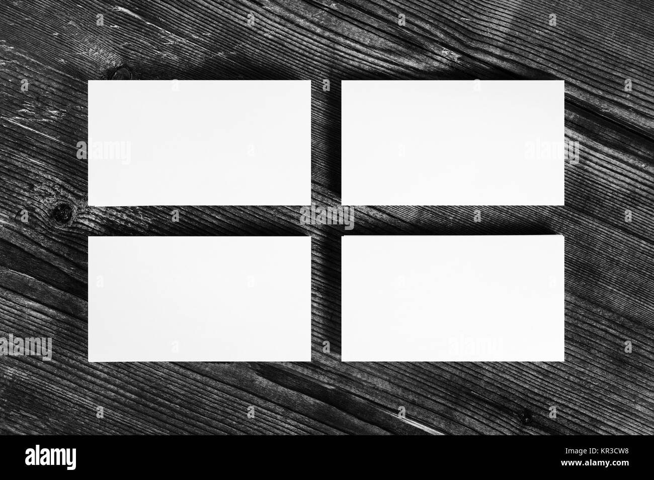 Cartes d'affaires blanc vierge Banque D'Images