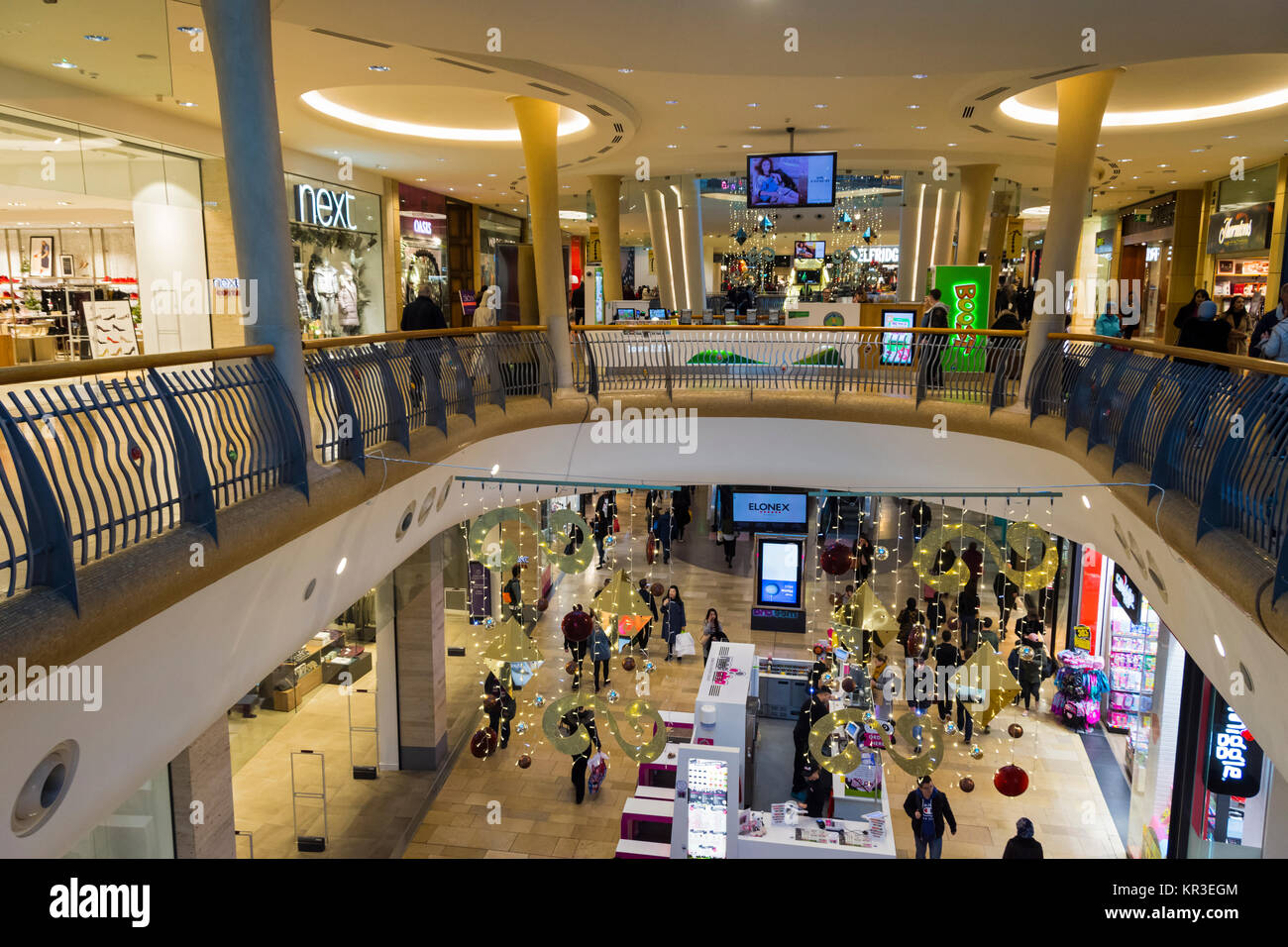 L'intérieur du centre commercial Bullring, Birmingham, Angleterre, RU Banque D'Images