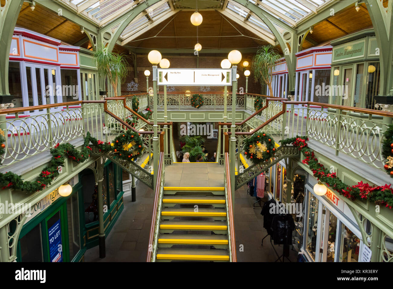 L'intérieur de la Centre Commercial Buttermarket, Newark-on-Trent, Lancashire, England, UK Banque D'Images