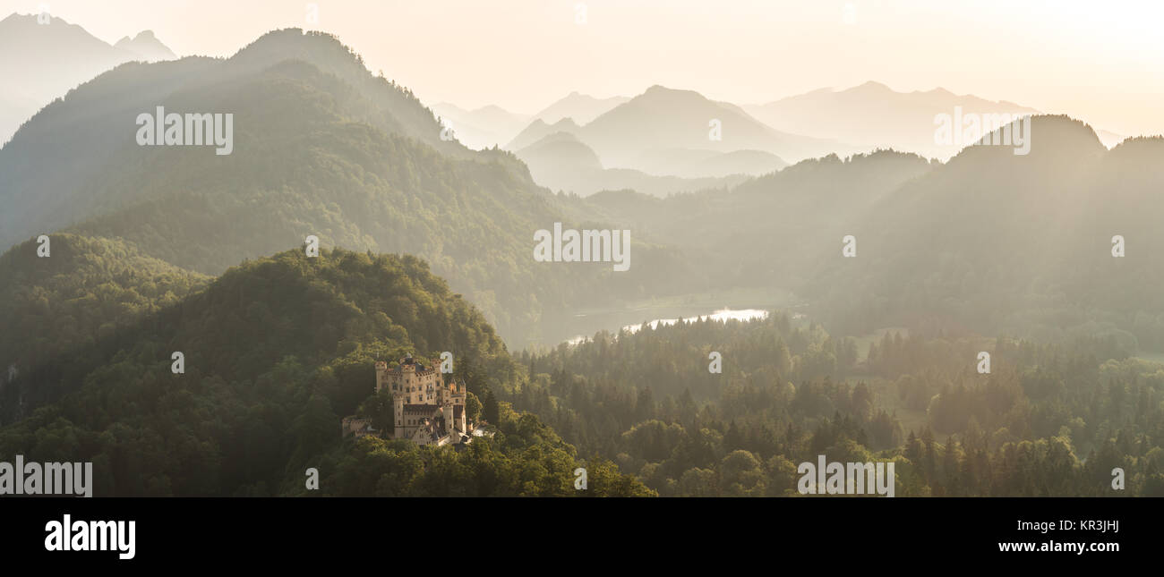 Château de Hohenschwangau Fussen en Bavière, Allemagne Banque D'Images