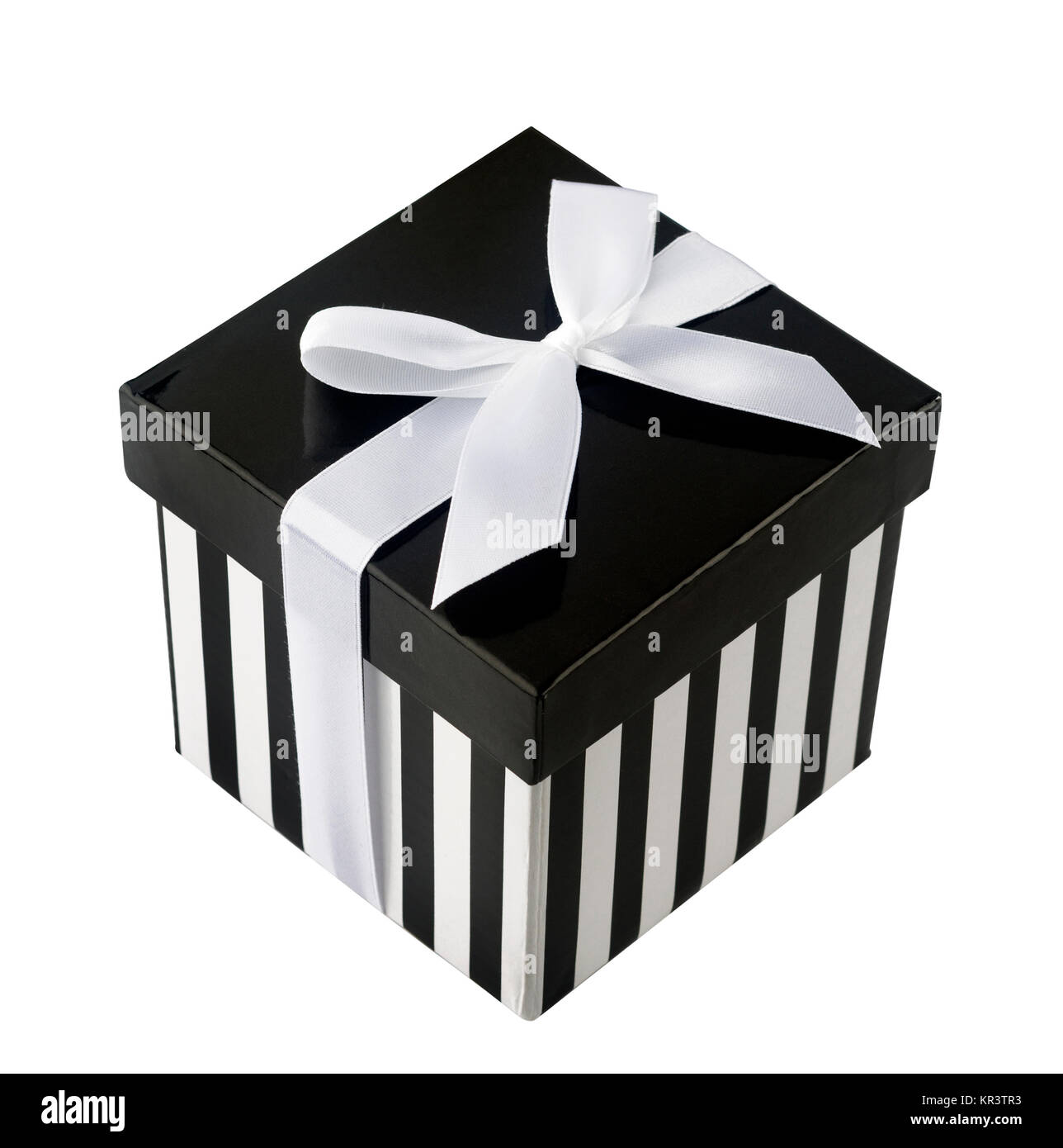 Box fermé avec rayures noires et blanches Banque D'Images