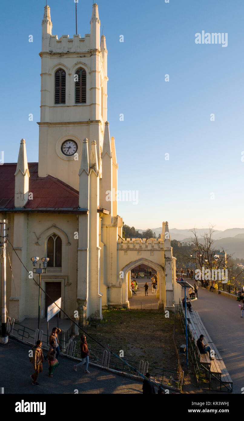 Christ Church à Shimla, la deuxième plus ancienne église de l'Inde du Nord Banque D'Images