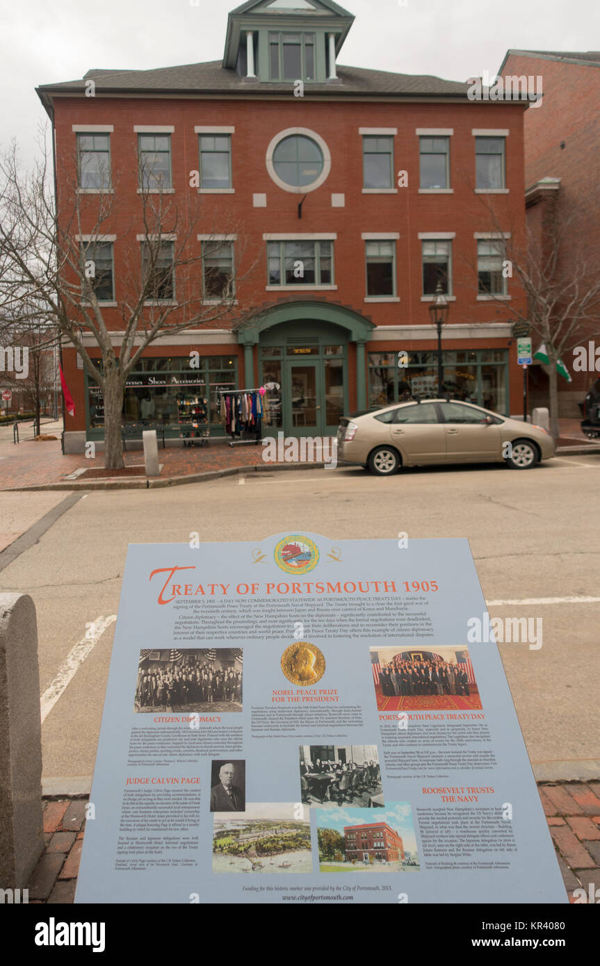 Traité de Portsmouth NH Banque D'Images