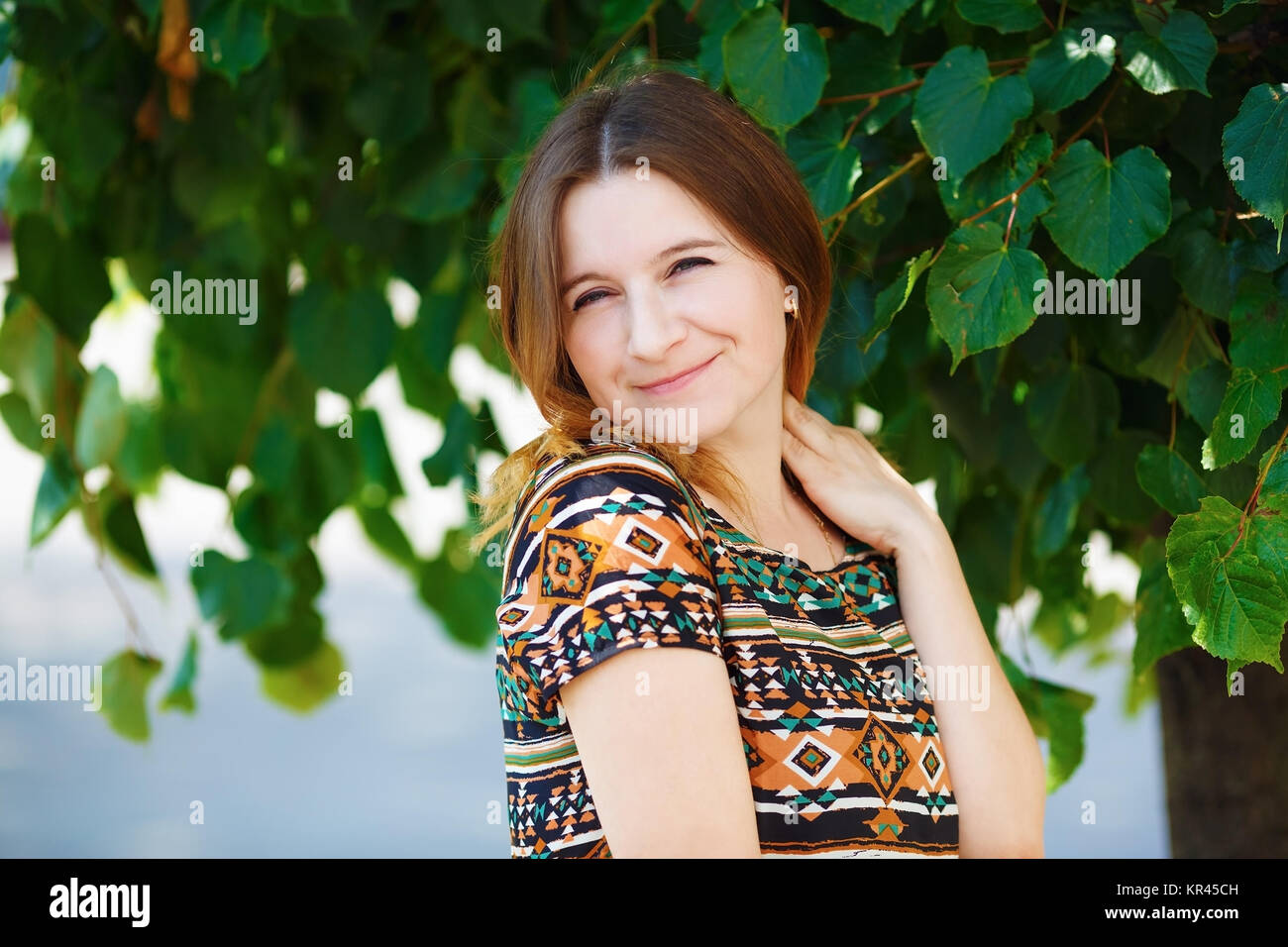 Attractive smiling woman Banque D'Images