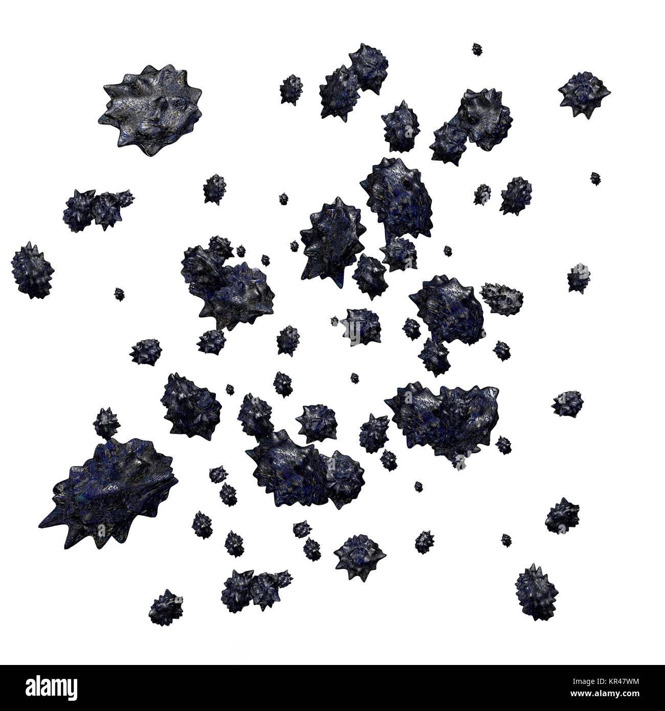 La suie des émissions de polluants de rendu 3D Banque D'Images