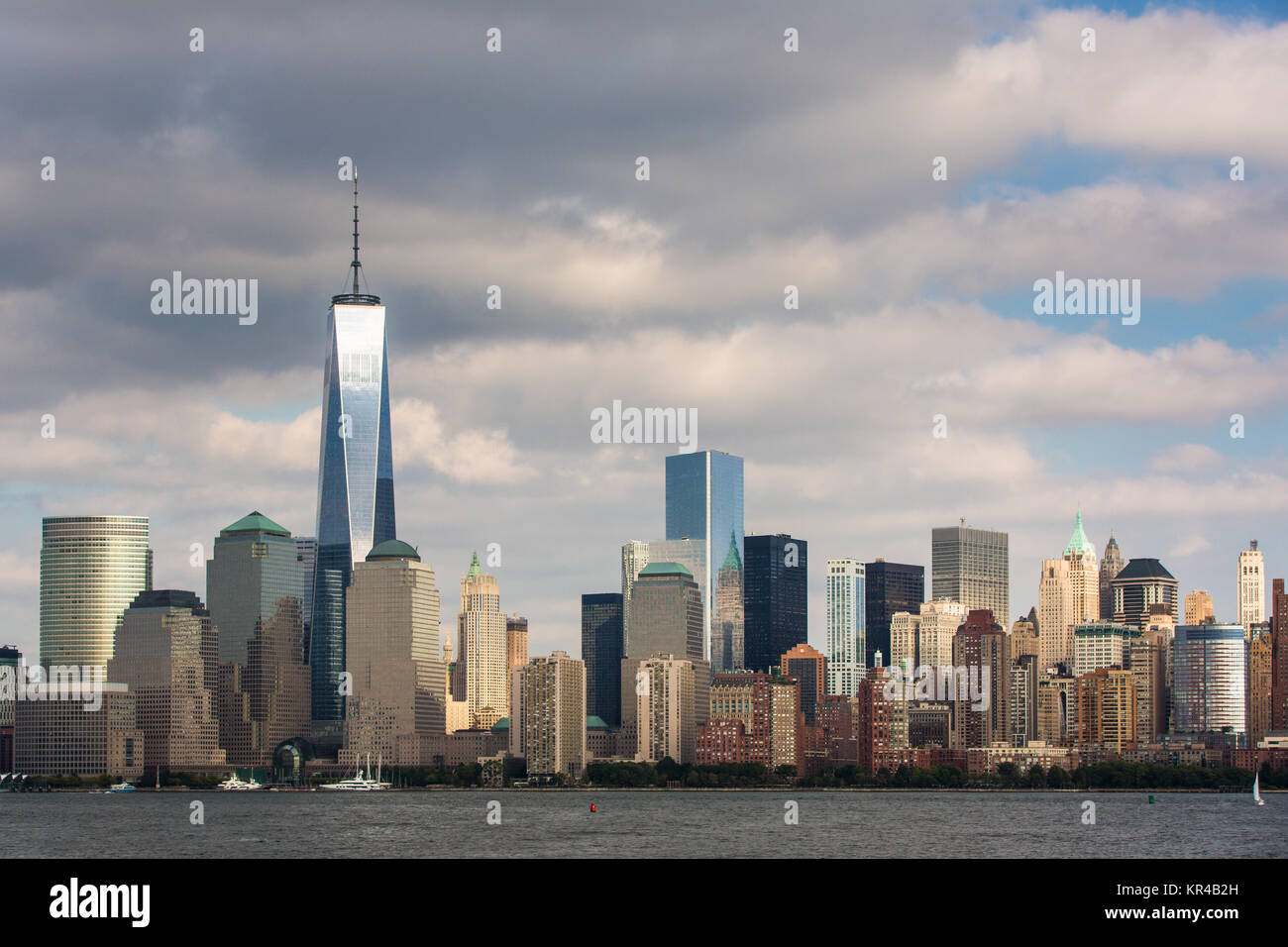 Vue de Manhattan du Liberty State Park Banque D'Images