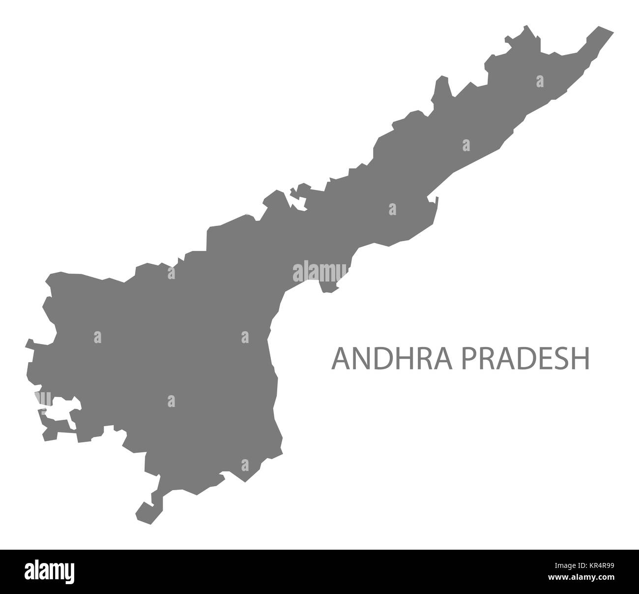 Andhra Pradesh Inde carte grise Banque D'Images