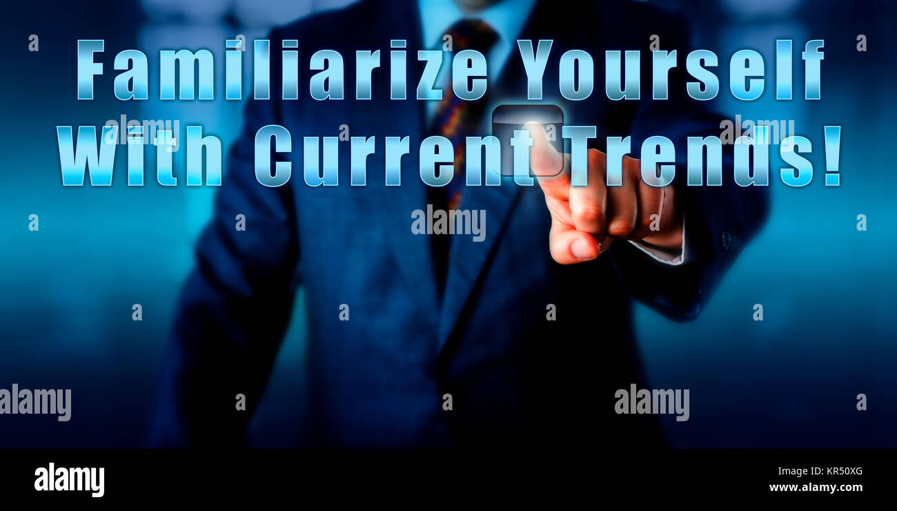 Poussant vous familiariser avec les tendances actuelles ! Banque D'Images