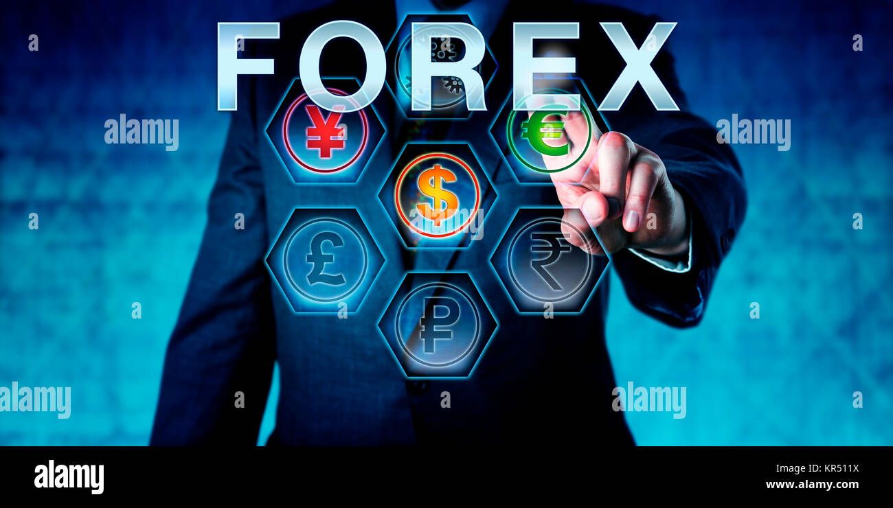 Trader Forex interbancaire toucher Banque D'Images