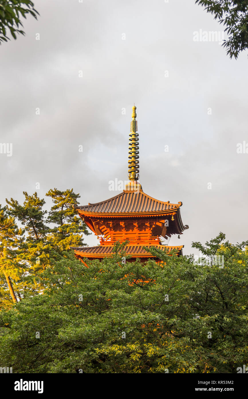 Hokekyo-ji Goju-no-to (l'Hokekyo-ji Five-Story Pagoda), Nakayama, Ichikawa, Chiba Prefecture, Japan Banque D'Images