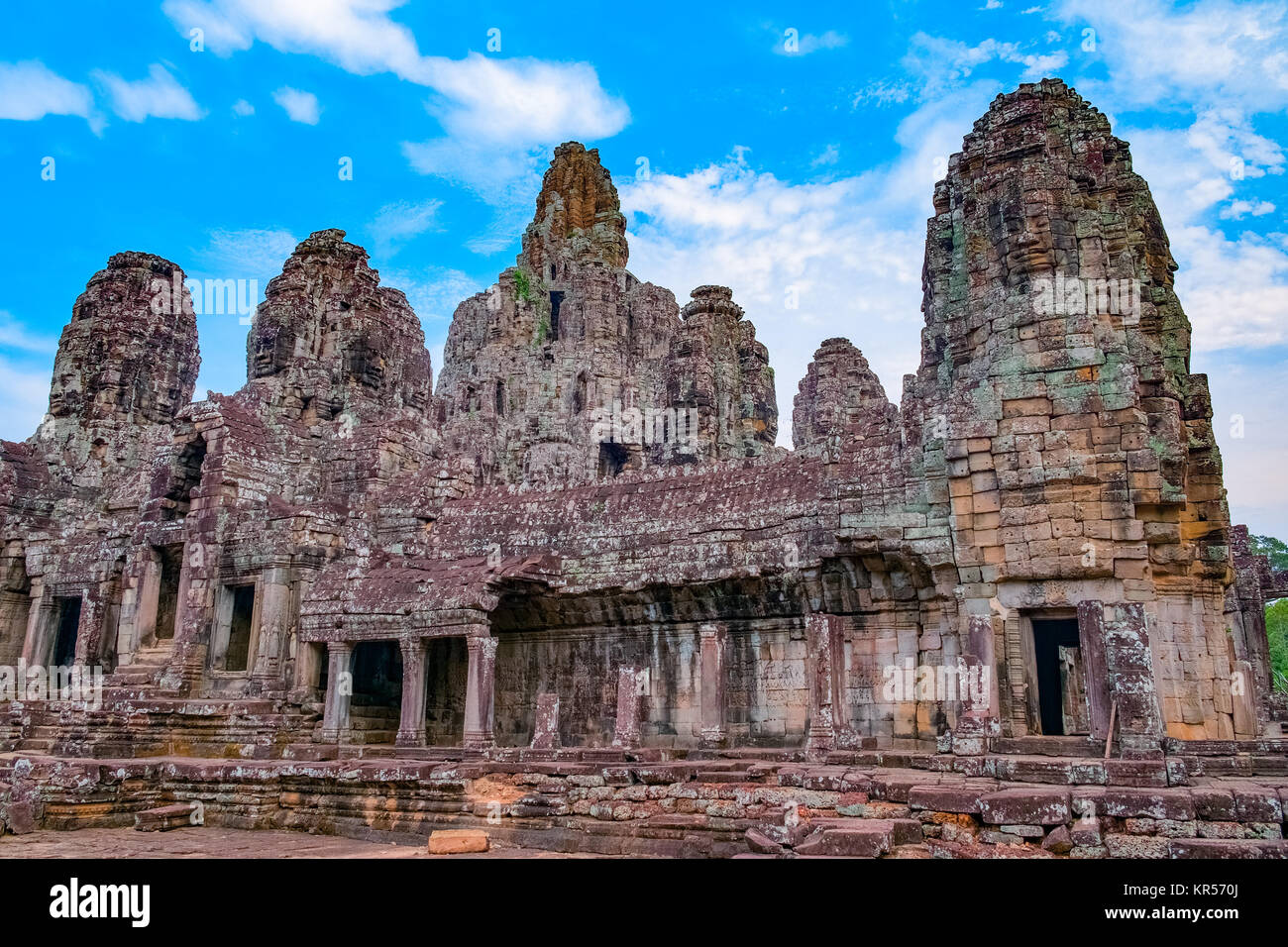 Temple Bayon, Cambodge Banque D'Images