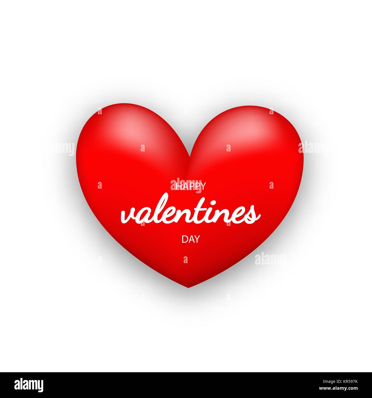Valentines Day red bow en forme de coeur Illustration de Vecteur