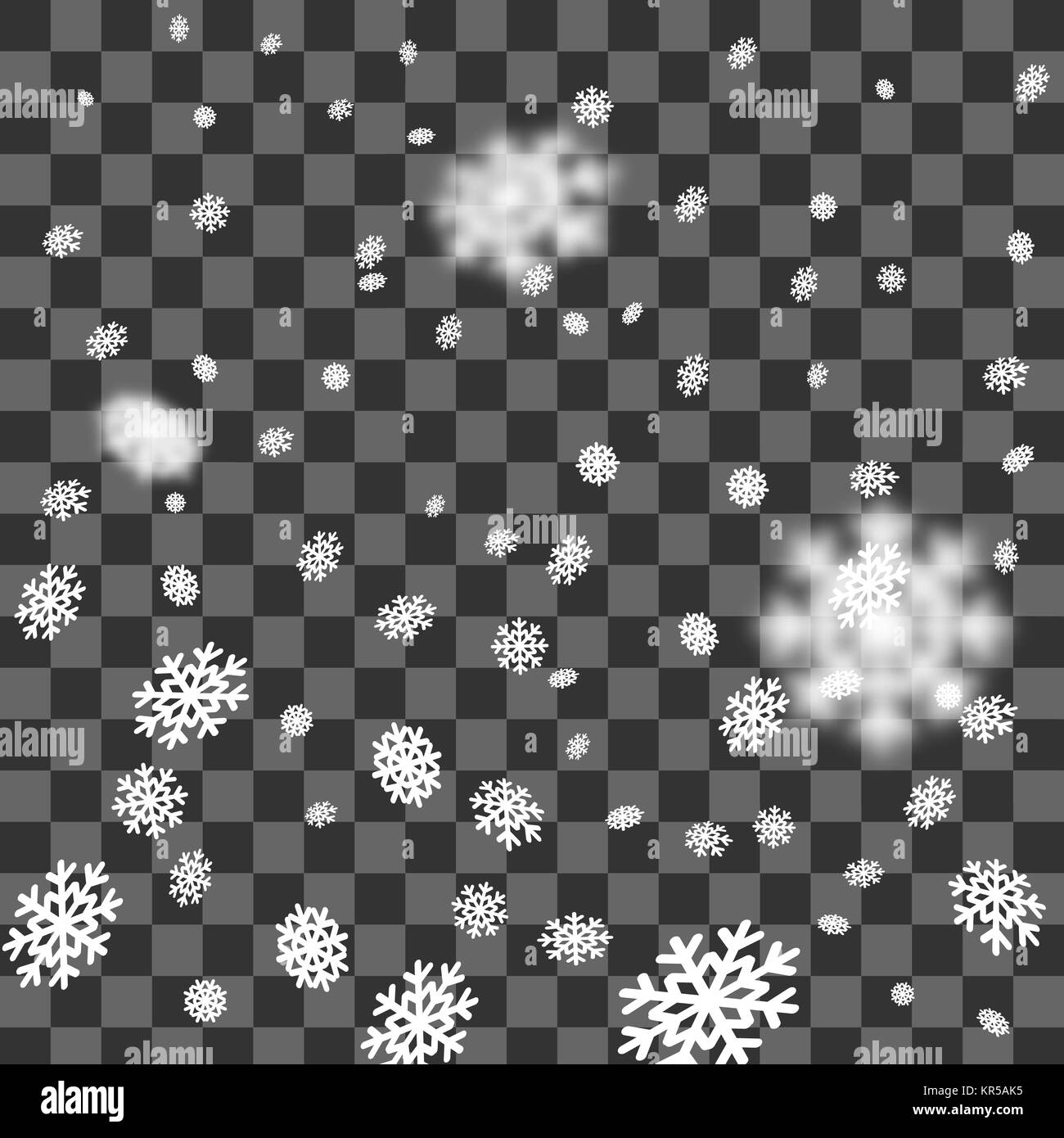 Shimmer flocon transparent chute Illustration de Vecteur