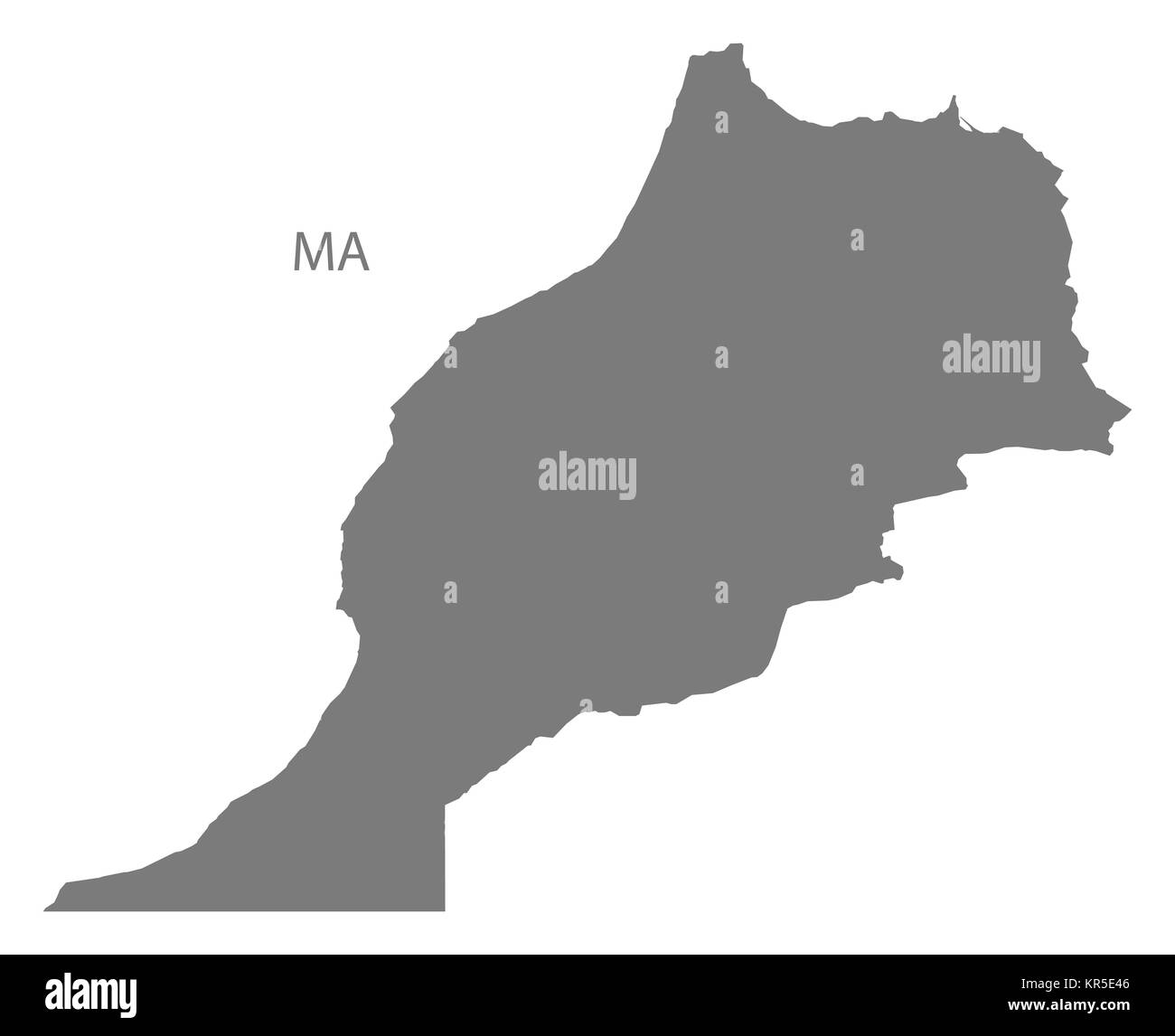 Maroc Carte gray Banque D'Images