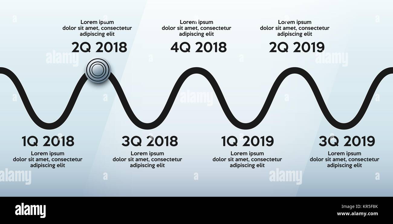 Business concept de timeline roadmap. Illustration de Vecteur