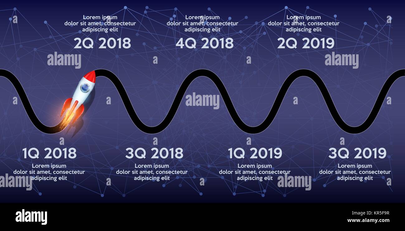 Business concept de timeline roadmap. Illustration de Vecteur