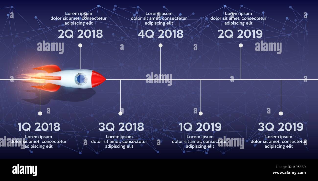 Business concept de timeline roadmap. Illustration de Vecteur
