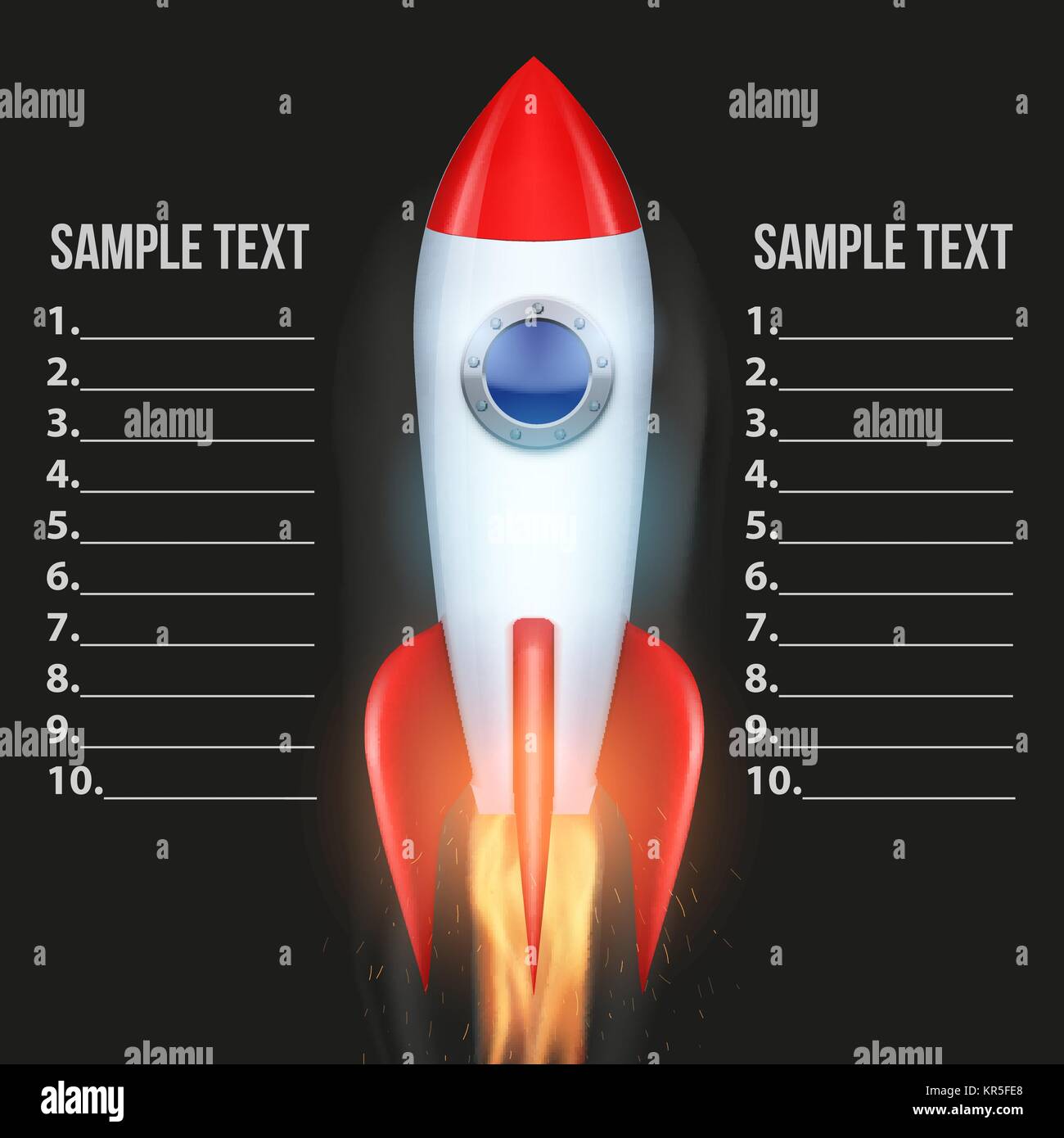 L'infographie avec rocket Illustration de Vecteur