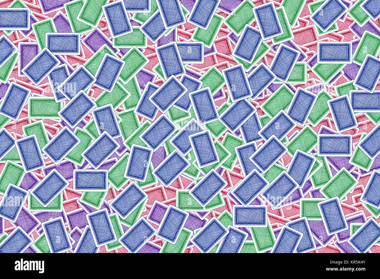 Jeu de cartes colorées en arrière-plan Banque D'Images