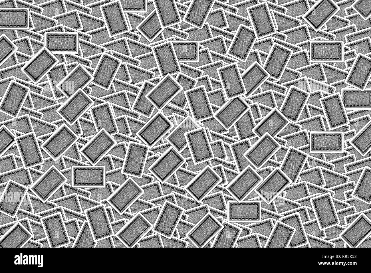 Le noir et blanc des cartes à jouer comme arrière-plan Banque D'Images