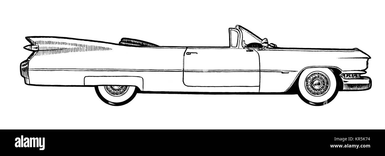 Voiture rétro classique blanc isolé sur fond blanc Banque D'Images