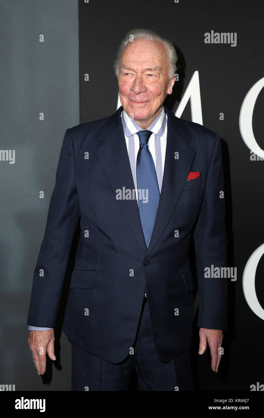 Los Angeles, Ca. Dec 18, 2017. Christopher Plummer, pour Premiere de Sony Pictures Entertainment's 'tout l'argent dans le monde" au Samuel Goldwyn Theatre, à Los Angeles, Californie le 18 décembre 2017. Credit : Faye Sadou/media/Alamy Punch Live News Banque D'Images