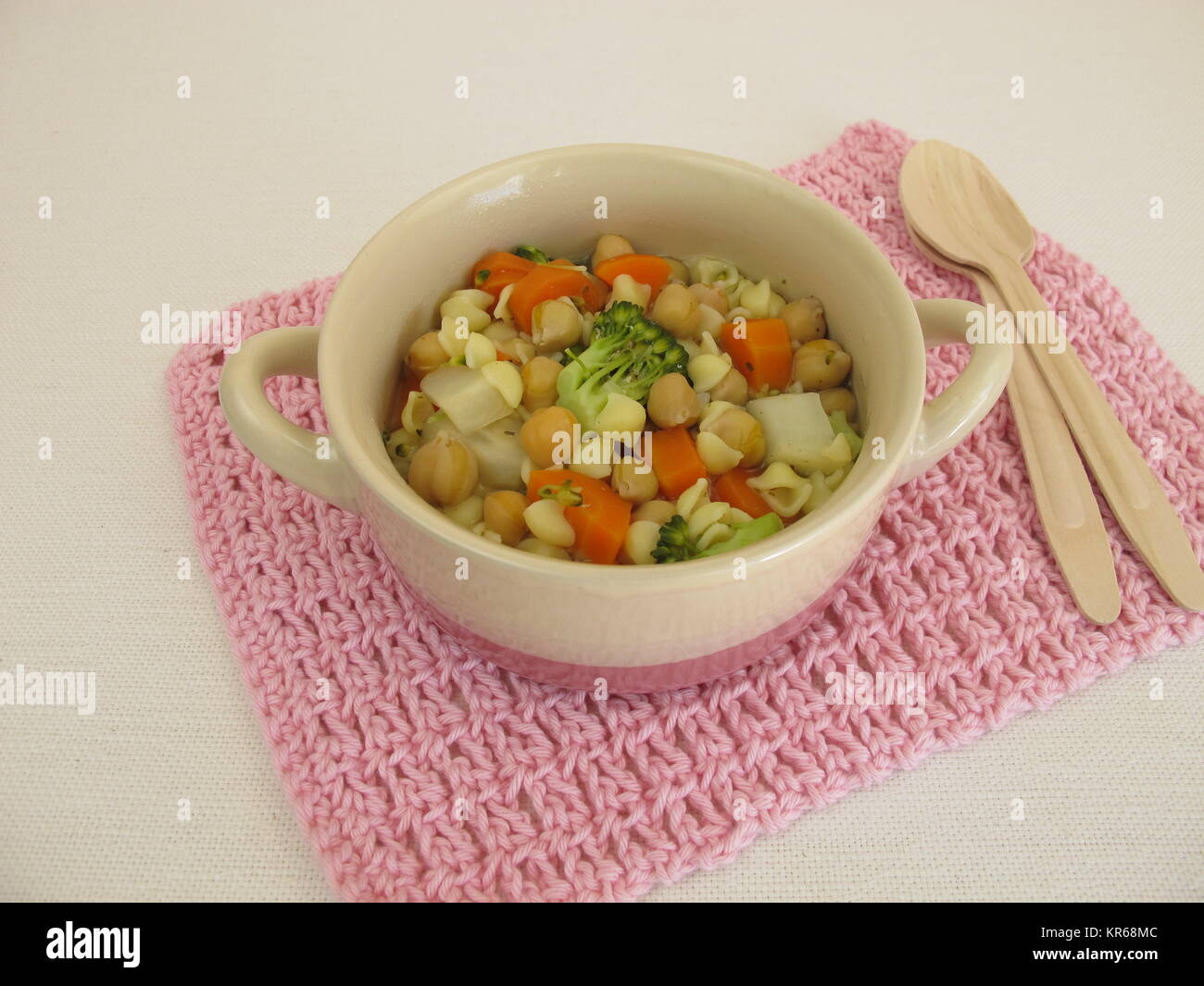 Pois chiche soupe aux vermicelles Banque D'Images