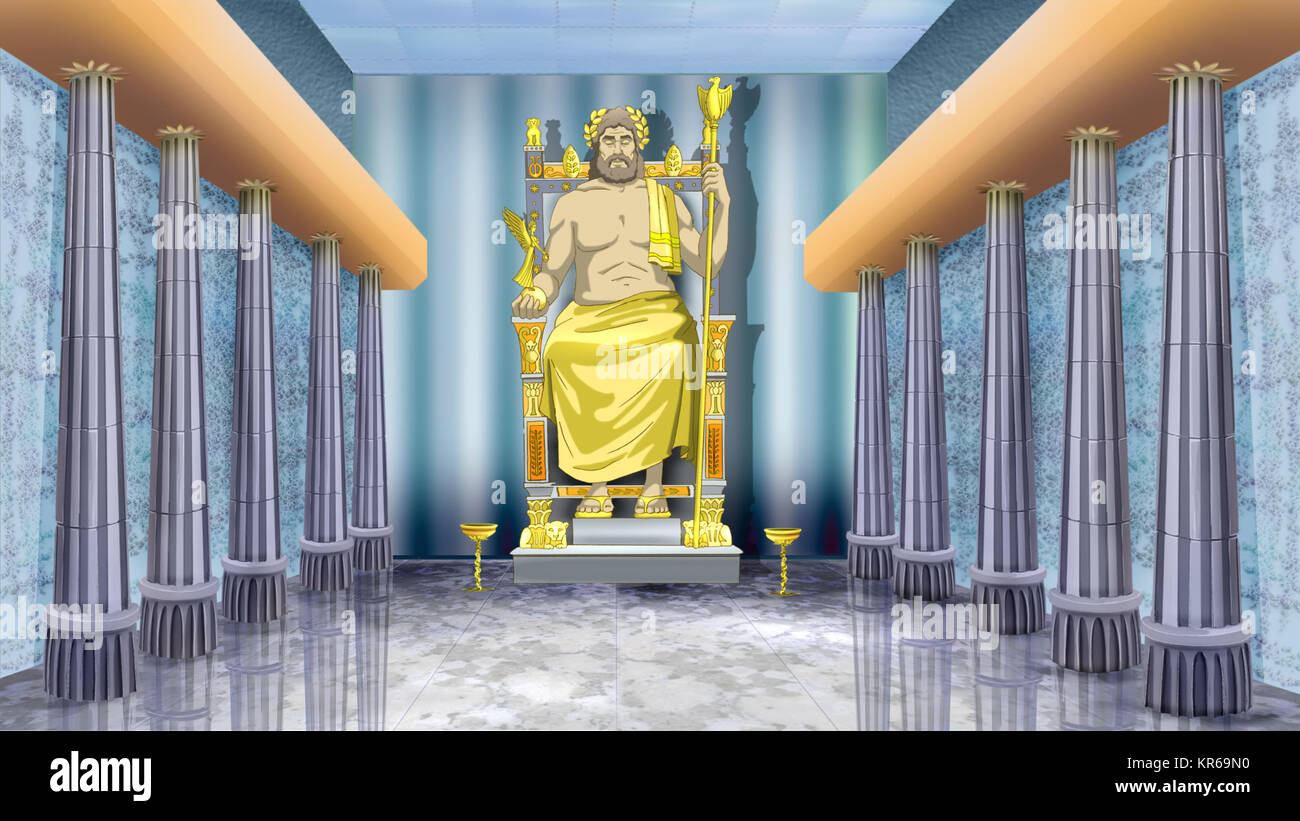 Statue de Zeus à Olympie Banque D'Images