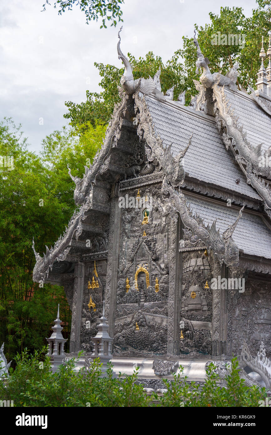 Wat Sri Suphan, premier temple d'argent Banque D'Images