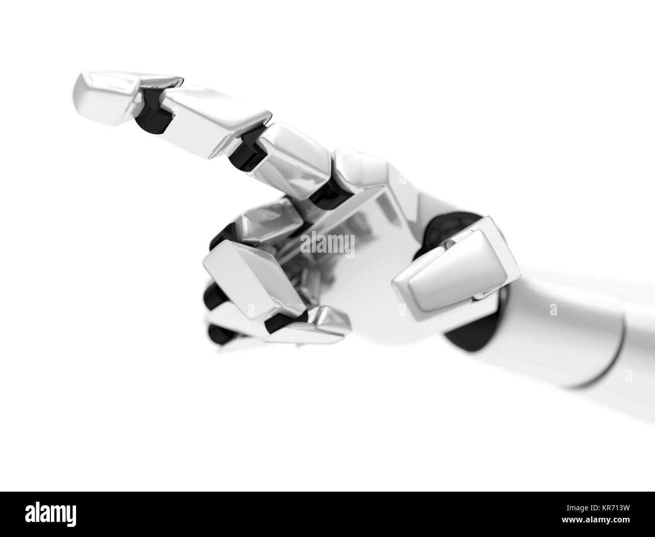 Concept d'un bras mécanique robotisée. Le rendu 3D Banque D'Images