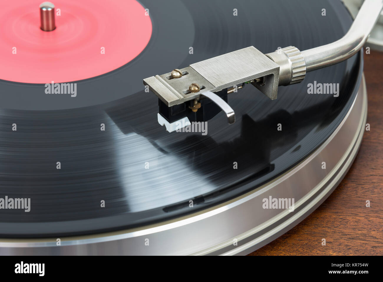 Libre d'un disque vinyle avec platine Banque D'Images