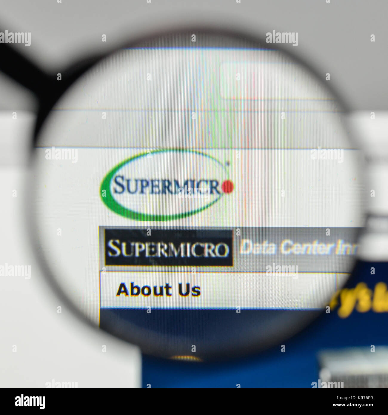 Milan, Italie - 1 novembre, 2017 : le logo de Supermicro sur le site web d'accueil. Banque D'Images