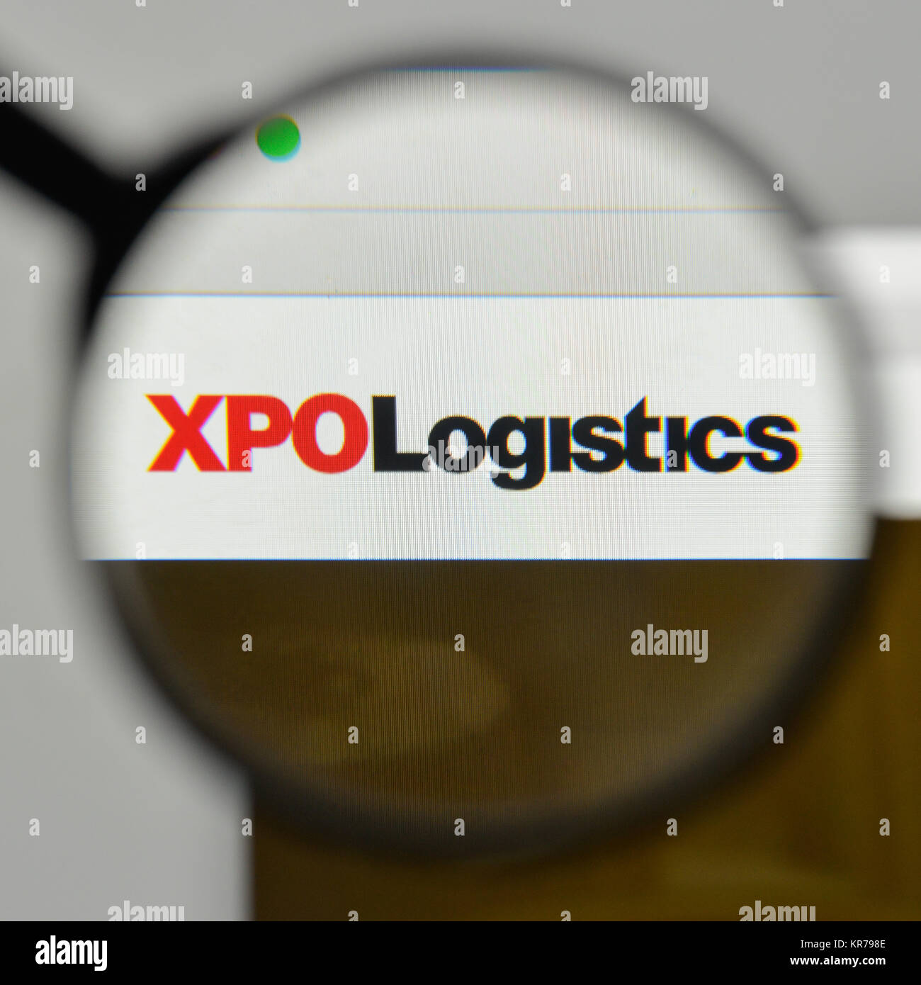 Milan, Italie - 1 novembre, 2017 : XPO Logistics logo sur la page d'accueil du site. Banque D'Images