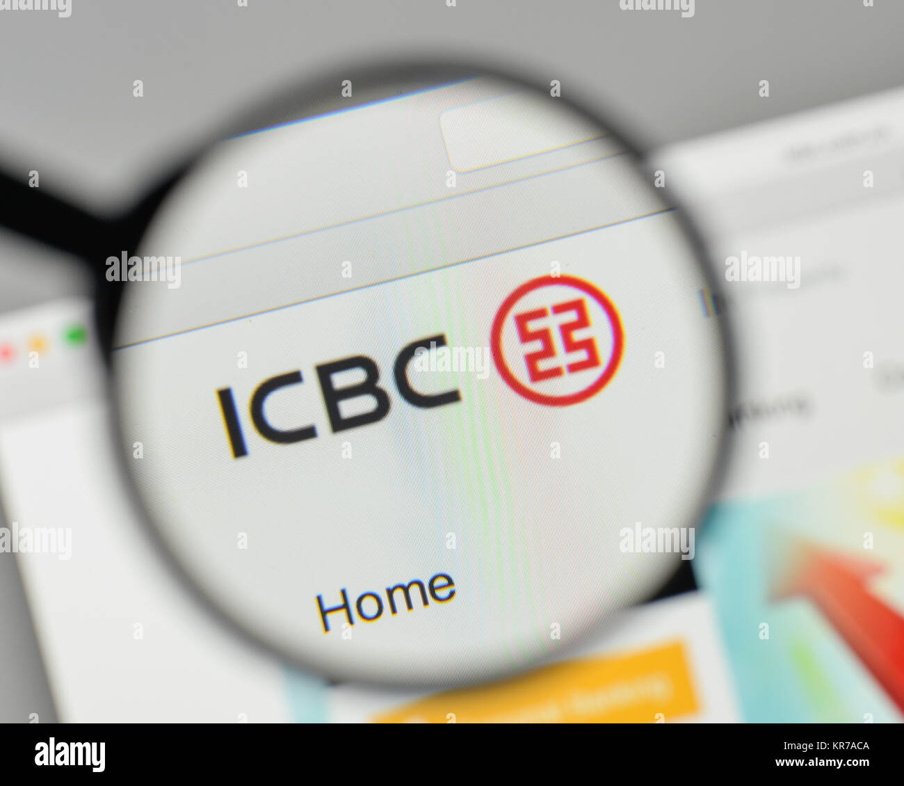 Milan, Italie - 1 novembre, 2017 : le logo de l'ICBC sur l'accueil du site. Banque D'Images